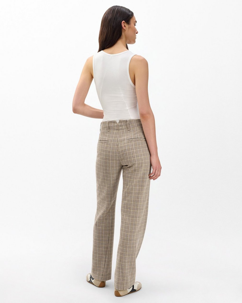 Shea Plaid Pants - Tan Multi - Image 6