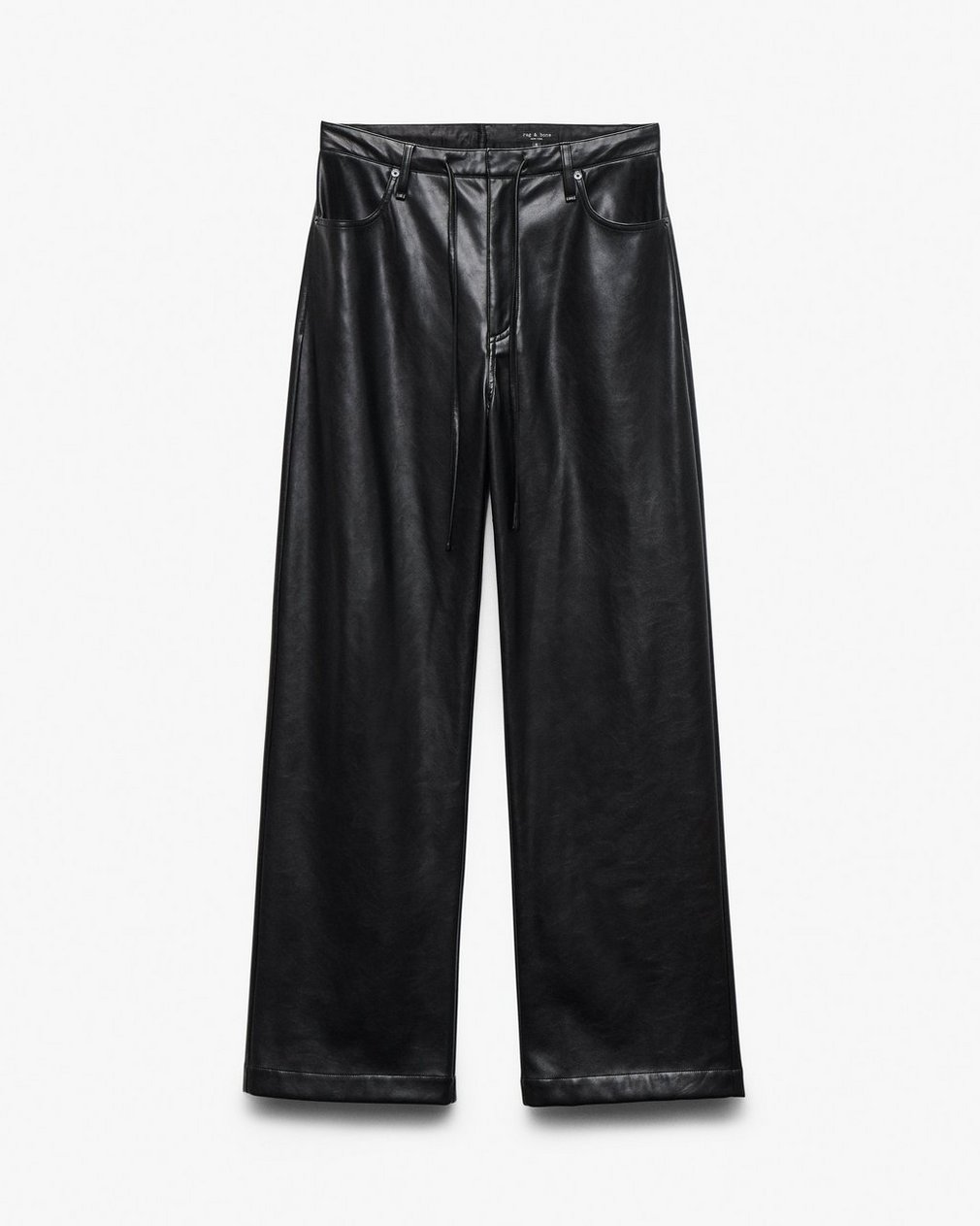 Phoebe Faux Leather Pants - Black - Image 2