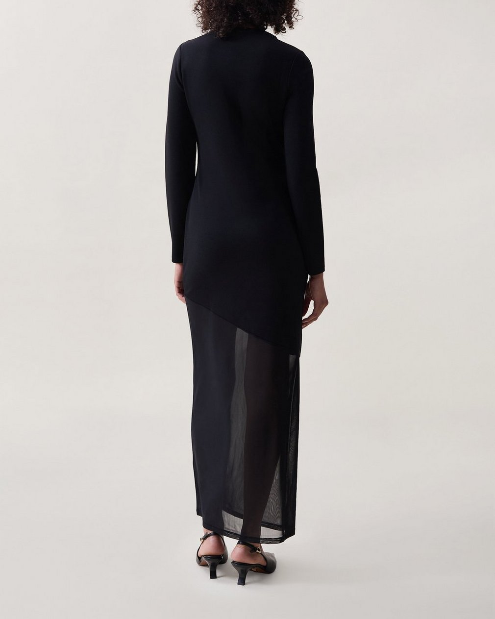 Sascha Mixed-Media Dress - Black - Image 2