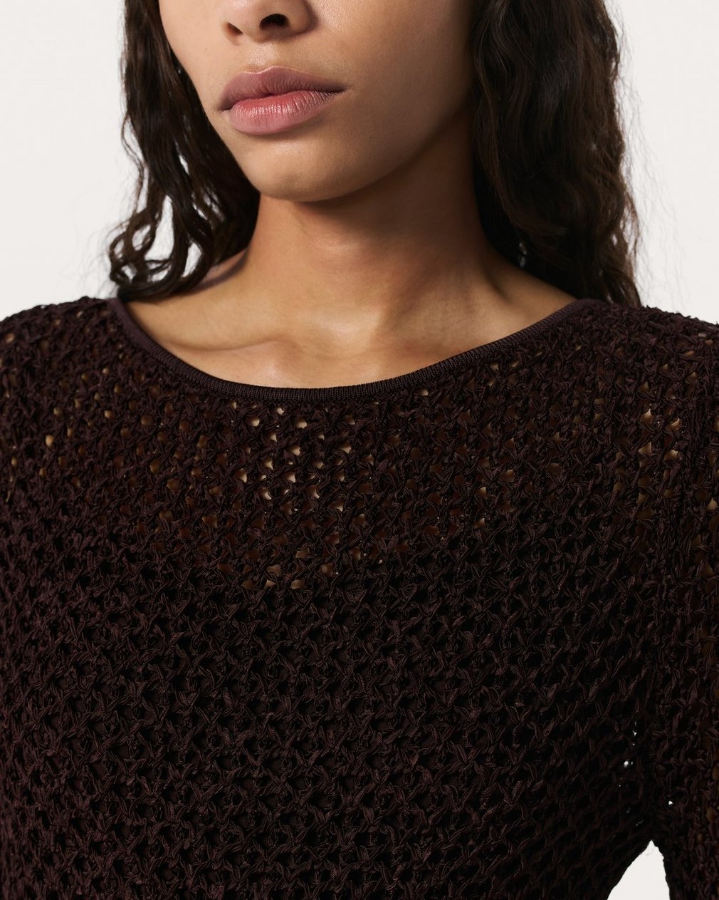 Ellie Knit Mini Dress - Brown - Image 4