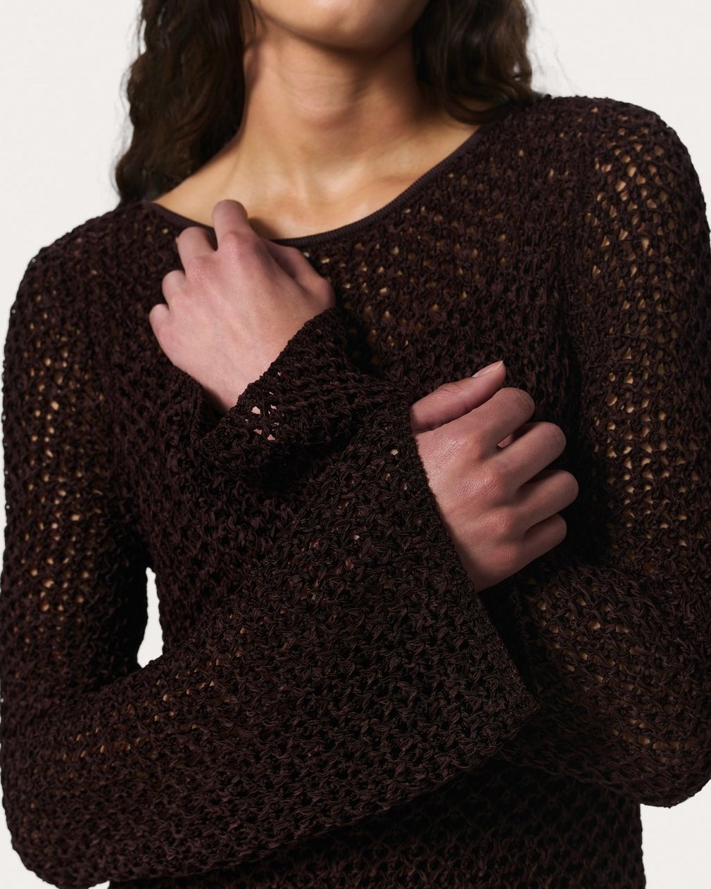 Ellie Knit Mini Dress - Brown - Image 5
