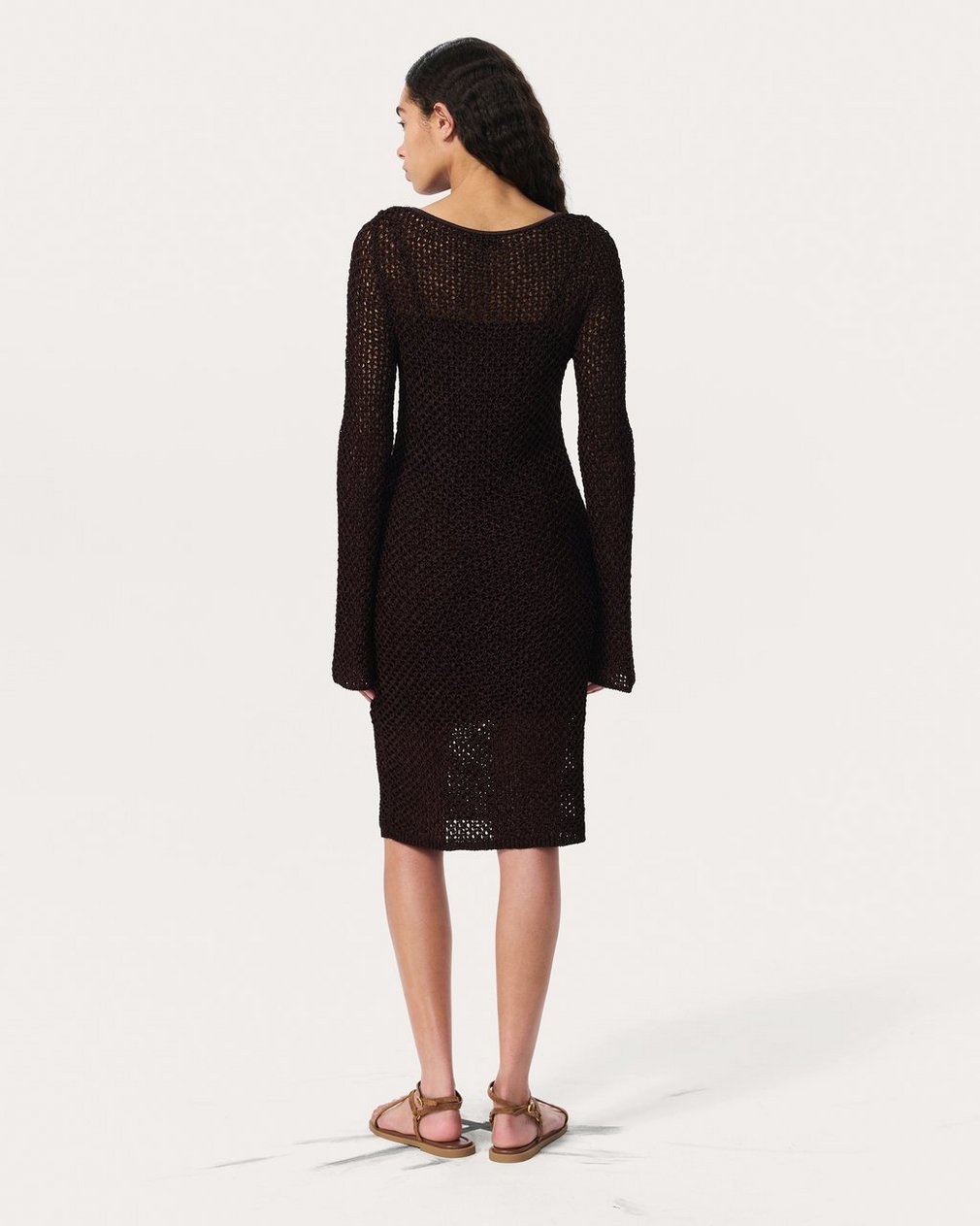 Ellie Knit Mini Dress - Brown - Image 6