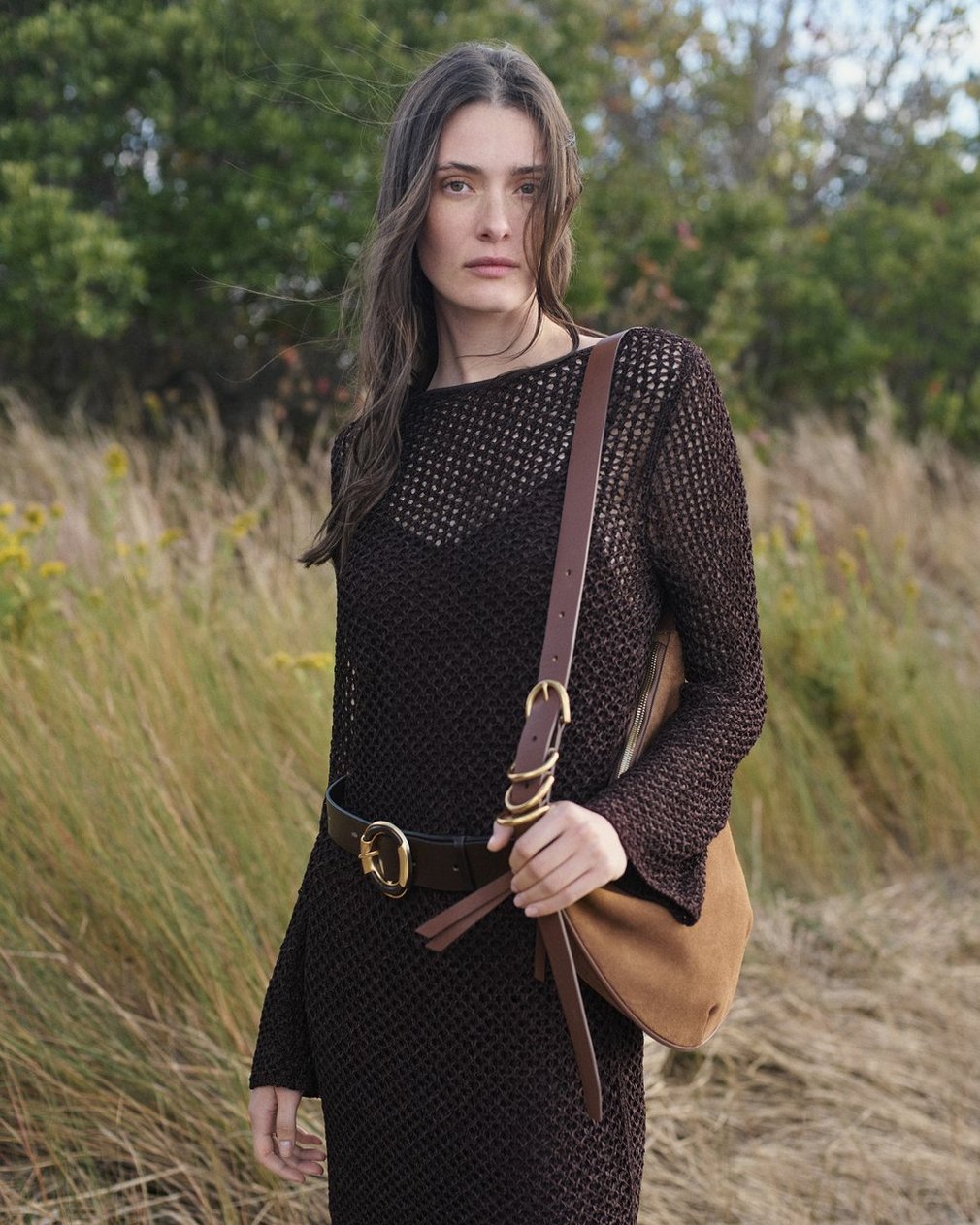 Ellie Knit Mini Dress - Brown - Image 8
