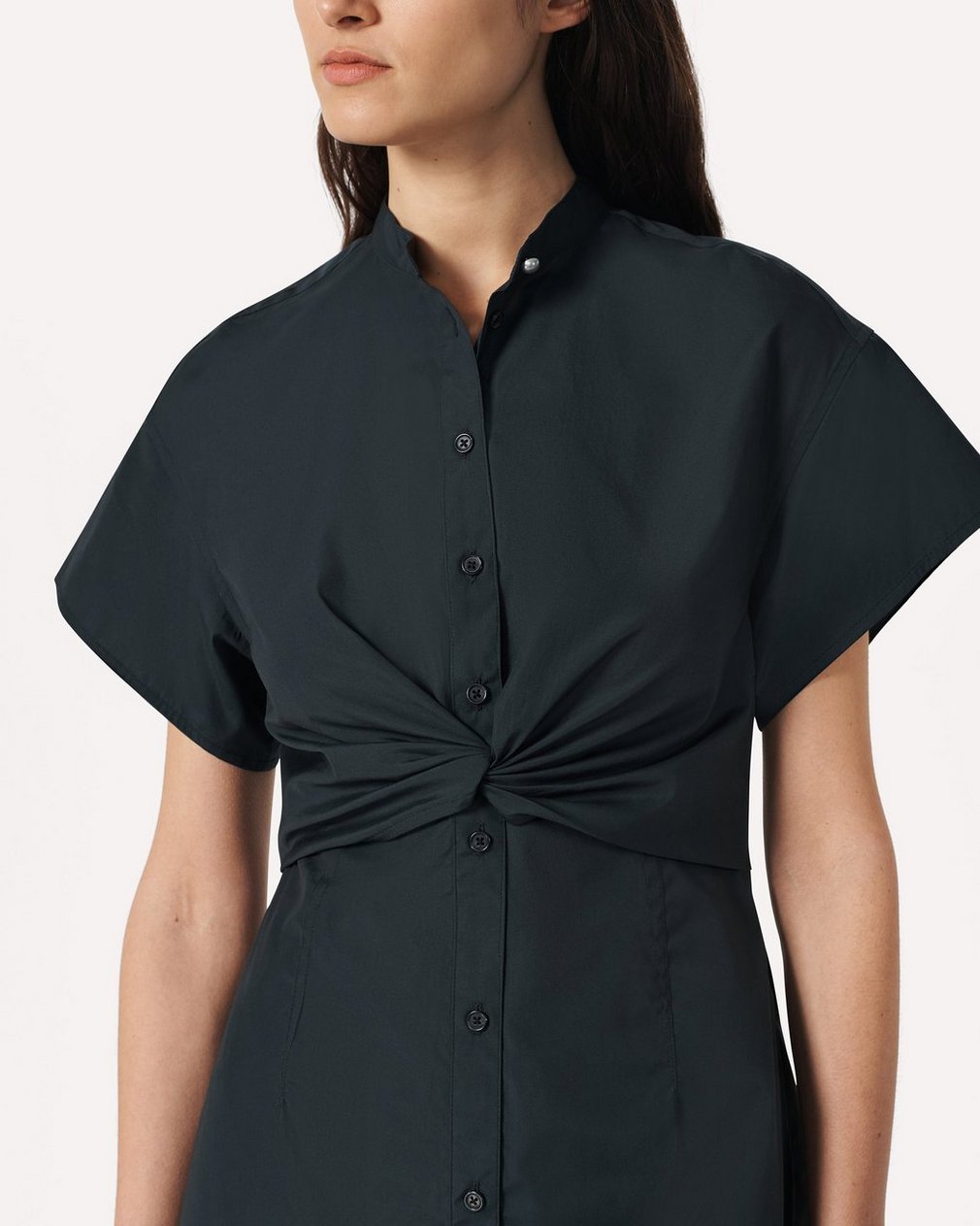 Gretchen Mini Shirt Dress - Black - Image 4