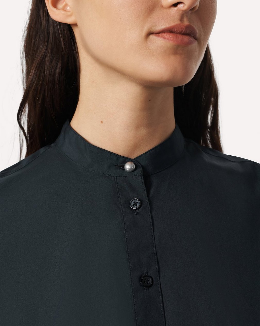 Gretchen Mini Shirt Dress - Black - Image 5