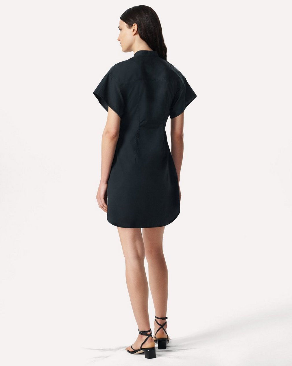 Gretchen Mini Shirt Dress - Black - Image 6