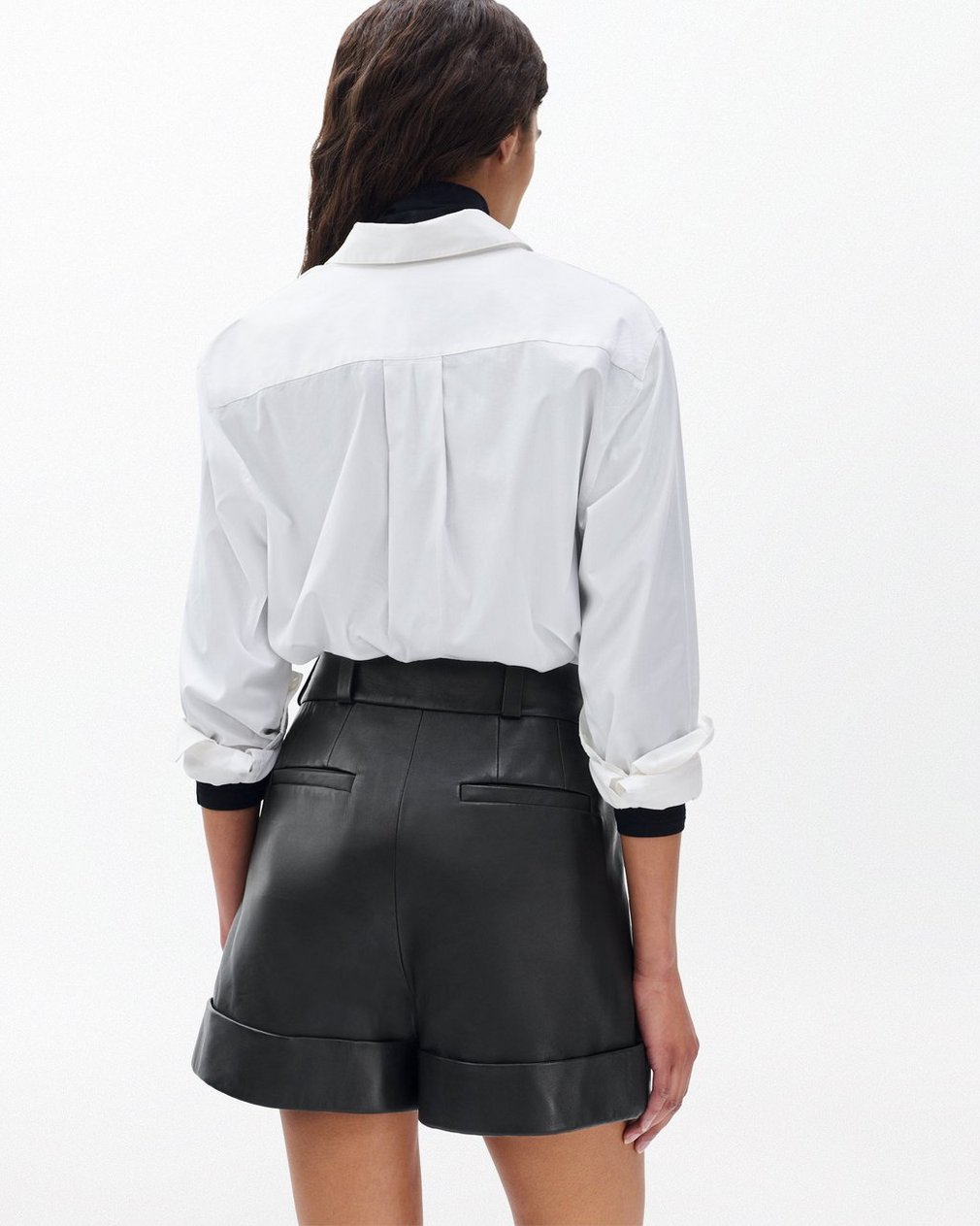 Neila Leather Shorts - Black - Image 6