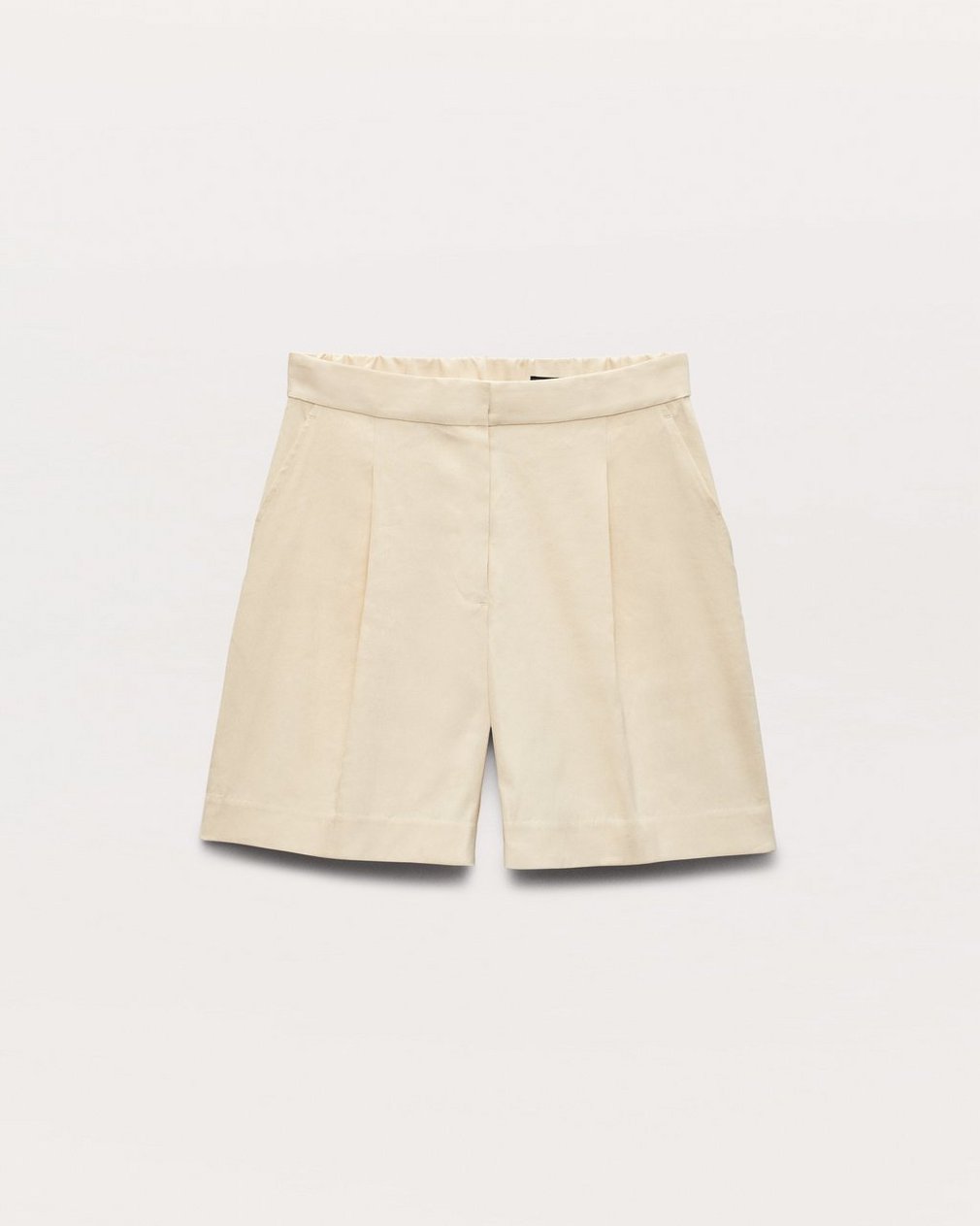 Leona Linen-Blend Shorts - Light Tan - Image 2