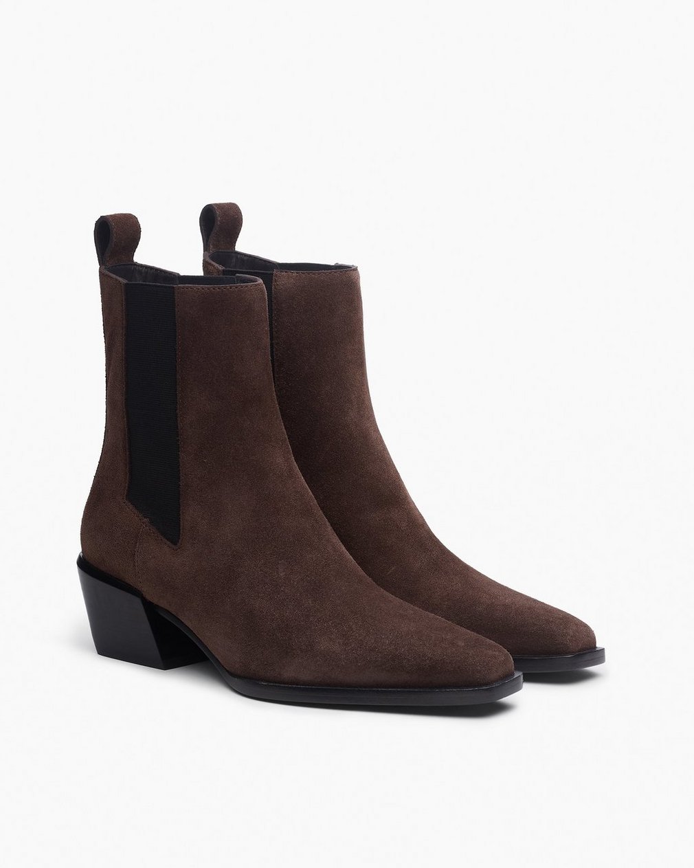 Joni Italian Suede Chelsea Boots - Dark Espresso Suede - Image 3