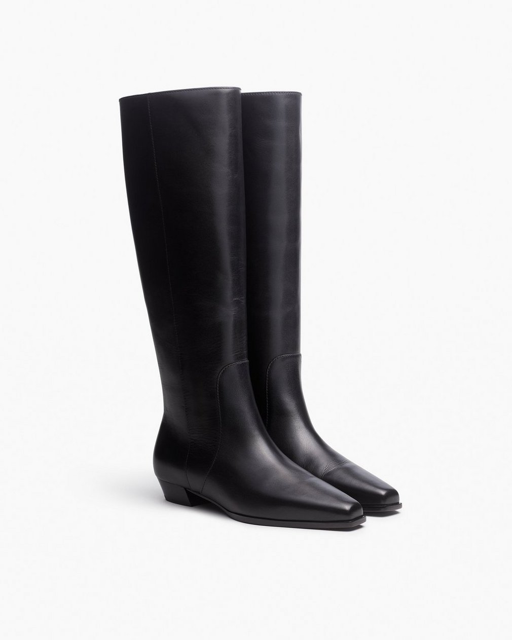 Joni Leather Knee-High Boots - Black - Image 3