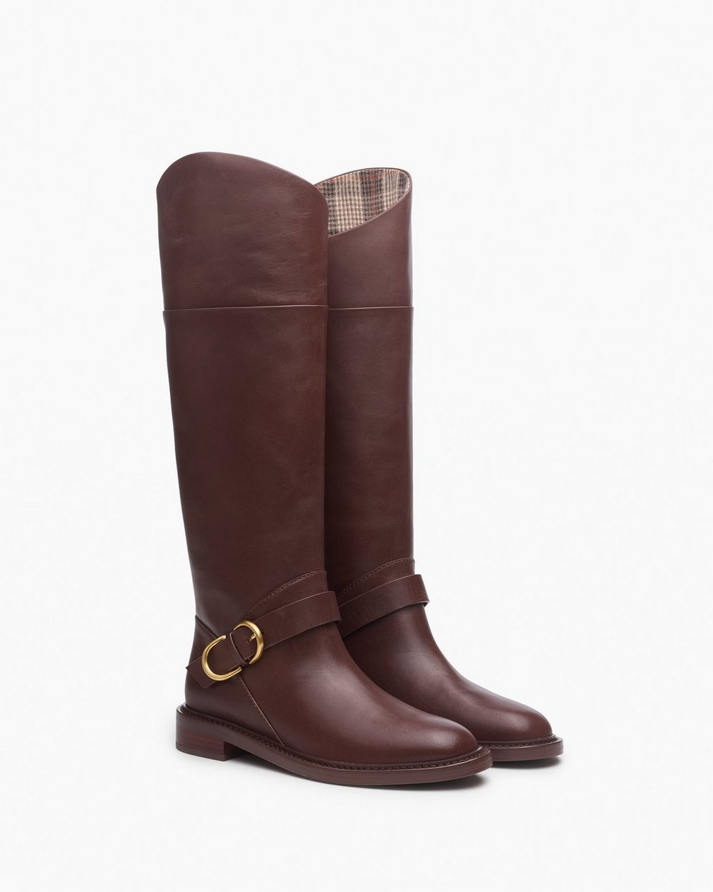 Hayden Leather Riding Boots - Mocha - Image 3