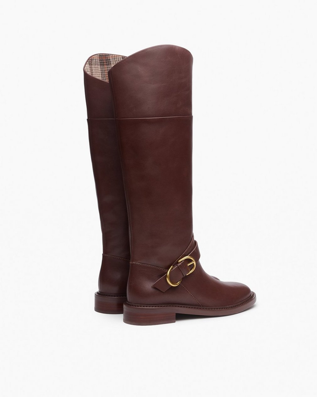 Hayden Leather Riding Boots - Mocha - Image 4