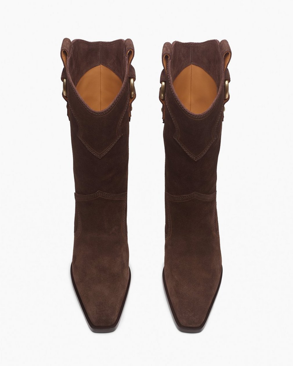Joni Suede Cowboy Boots - Dark Espresso Suede - Image 5