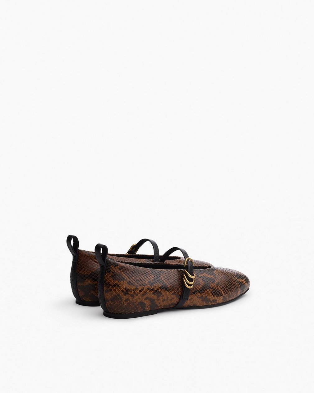 Spire Leather Mary Janes - Brown Snake - Image 4