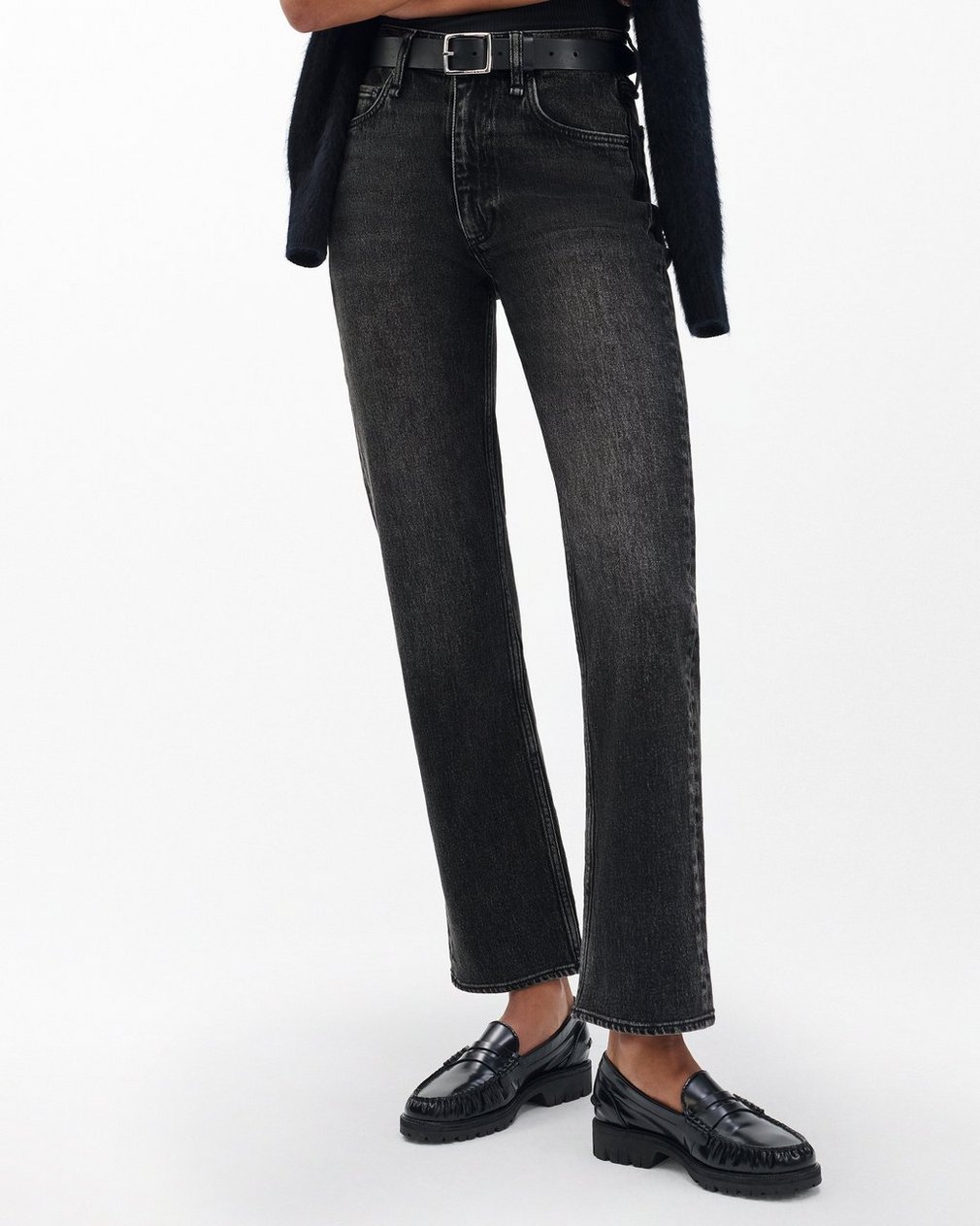 Corey Leather Loafers - Black - Image 2