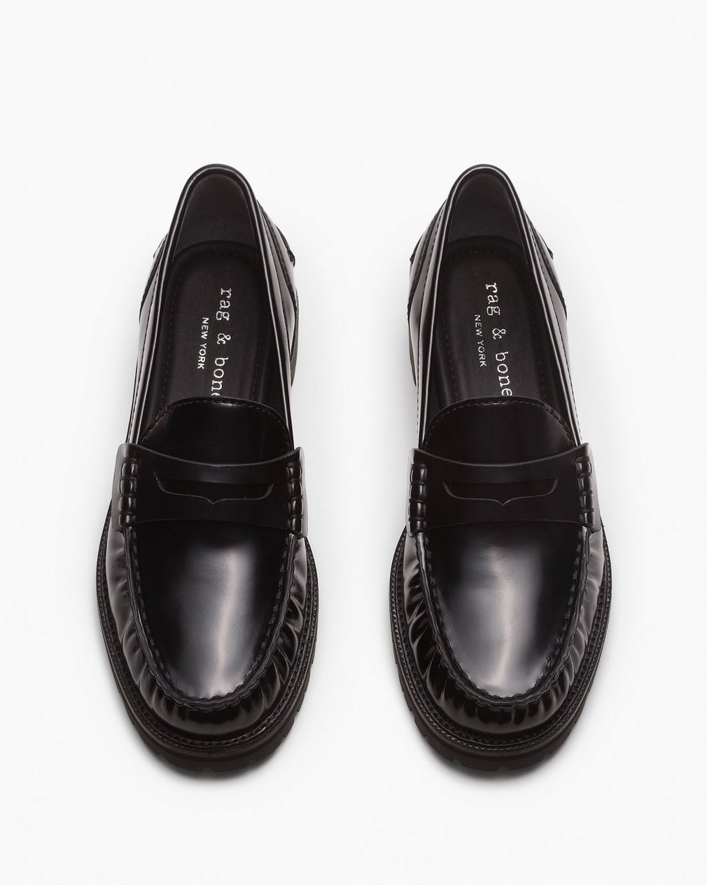 Corey Leather Loafers - Black - Image 5