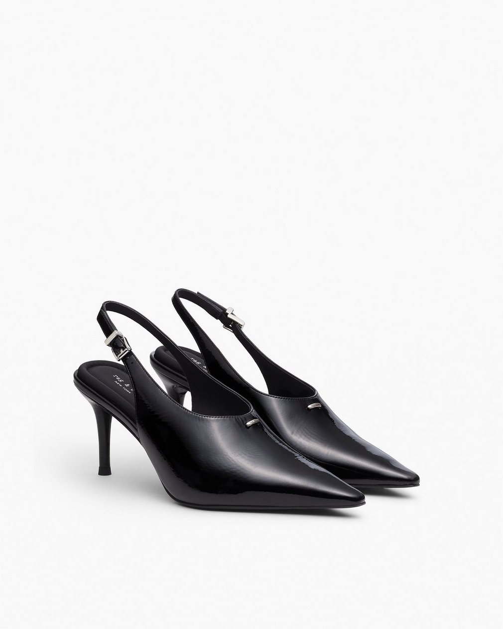 Mercer Leather Slingbacks - Black - Image 3