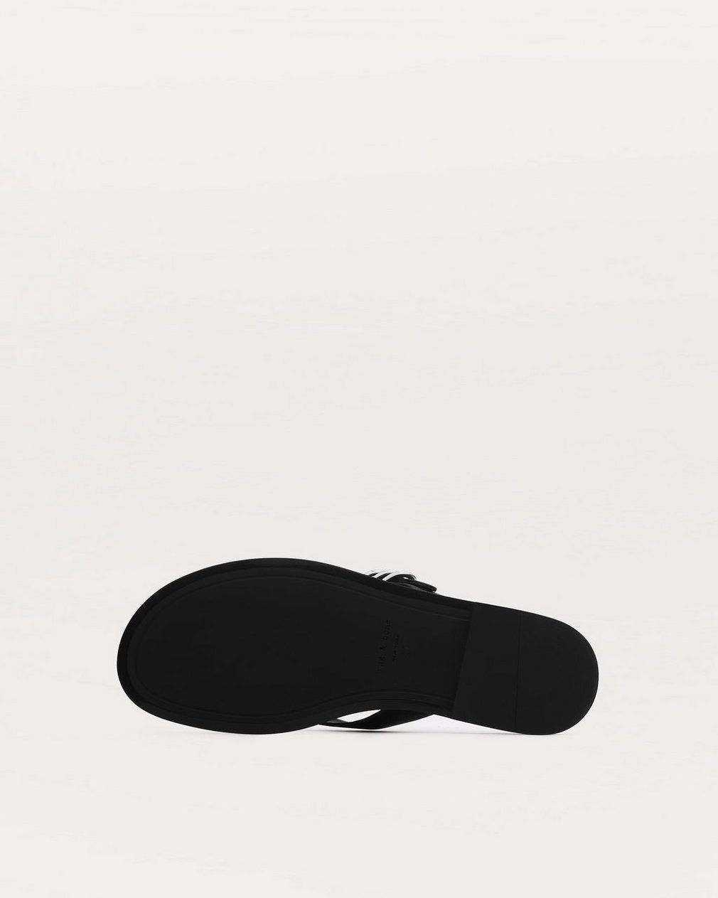 Gia Leather Flip Flops - Black - Image 5