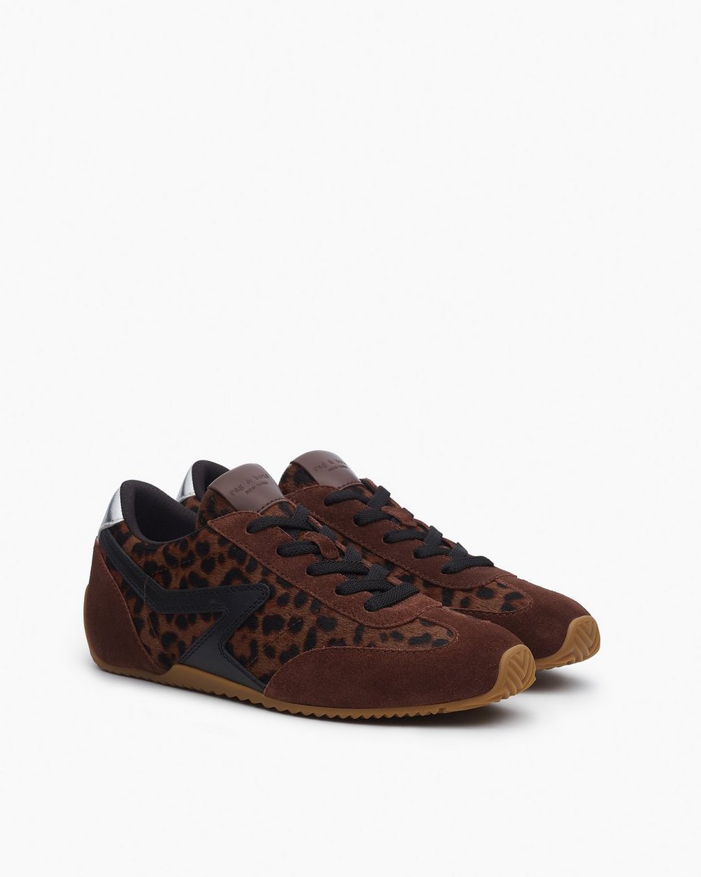 Ultra Slim Retro Runner Sneakers - Leopard Mocha - Image 3