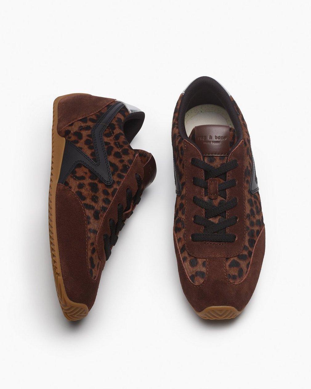 Ultra Slim Retro Runner Sneakers - Leopard Mocha - Image 5