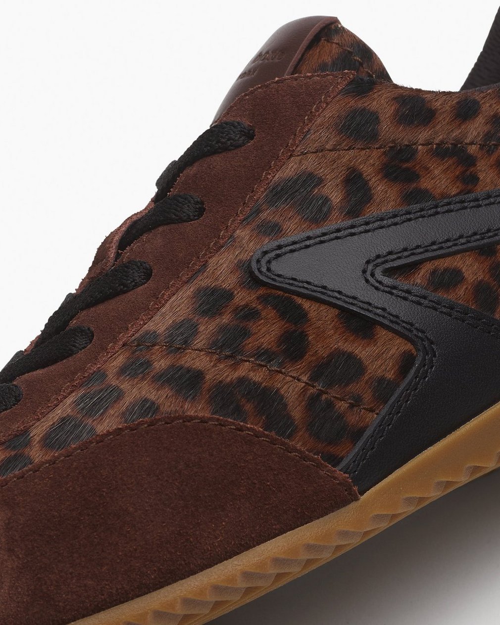 Ultra Slim Retro Runner Sneakers - Leopard Mocha - Image 6