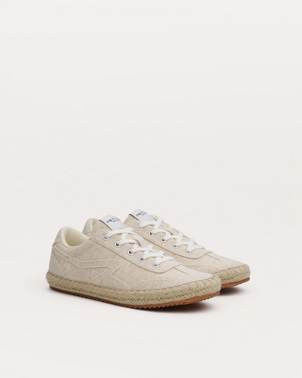 Retro Espadrille Sneakers - Natural Greige - Image 3