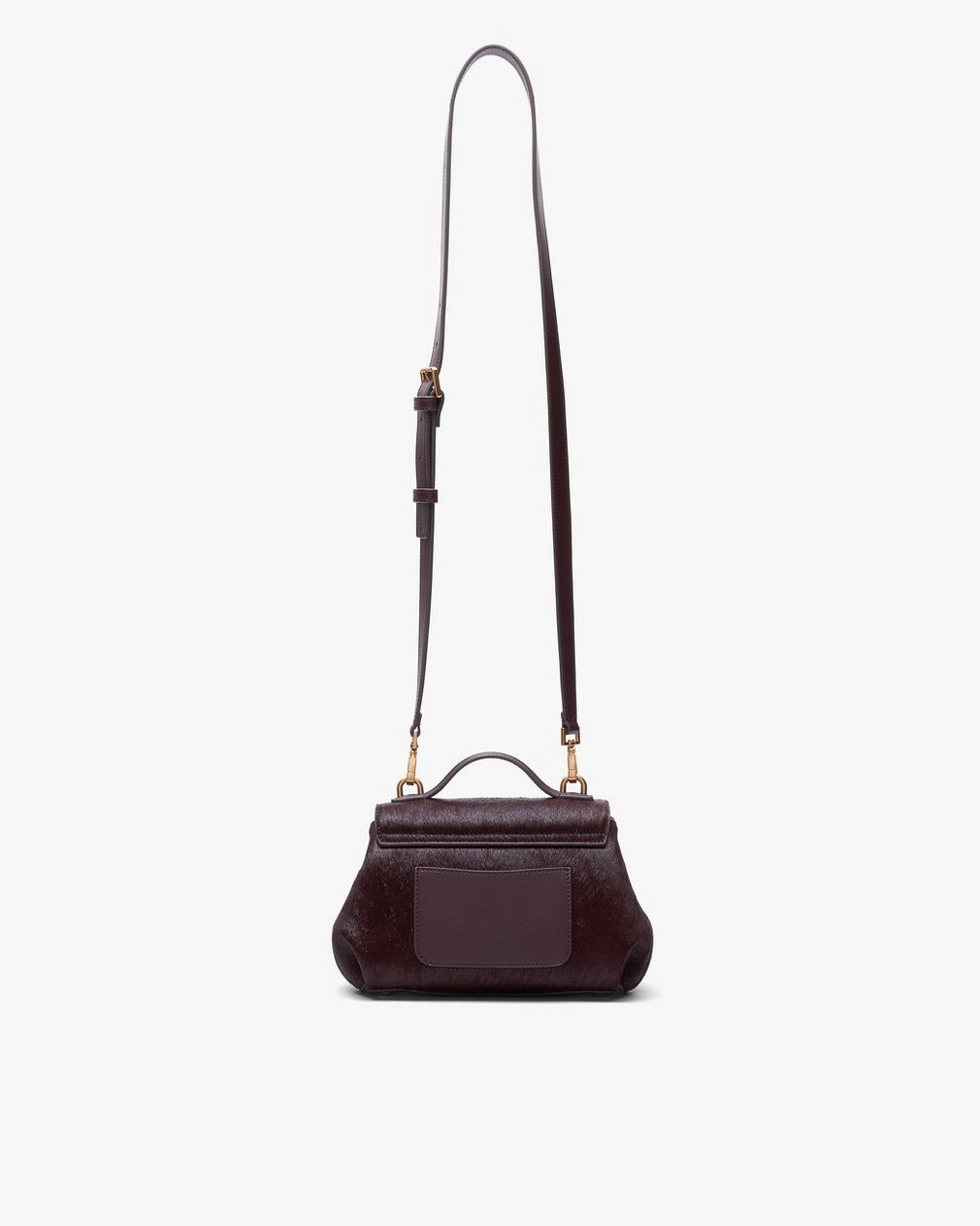 Realm Small Calf Hair Crossbody Bag - Blackberry - Image 3