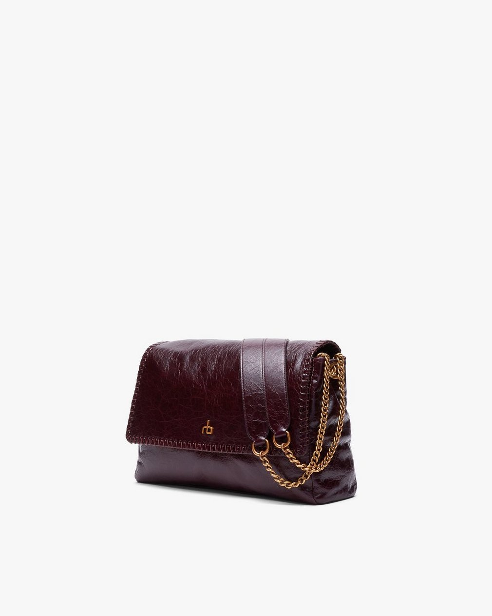 Chelsea Large Leather Flap Bag - Blackberry - Image 3