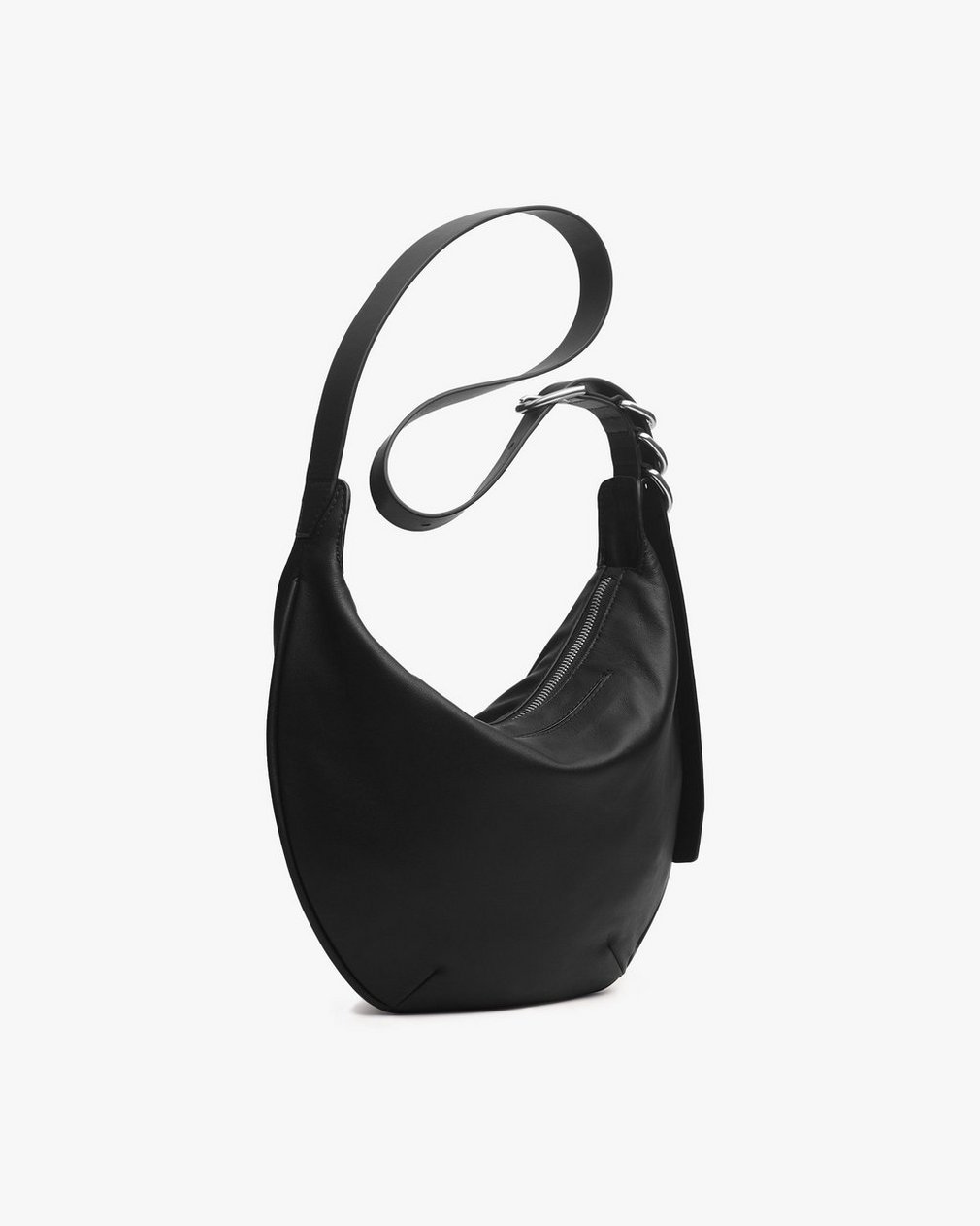 Mercer Medium Leather Hobo Bag - Black - Image 3
