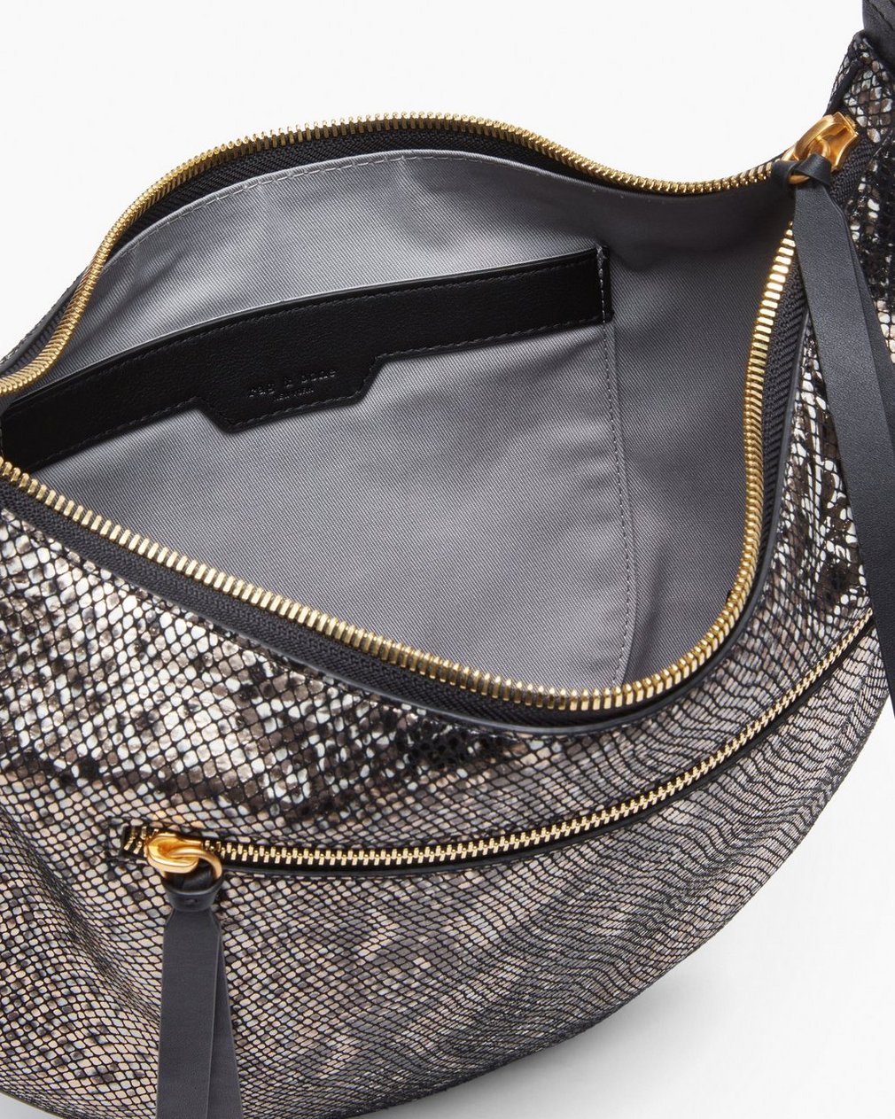 Mercer Medium Python Leather Hobo - Black Multi - Image 5