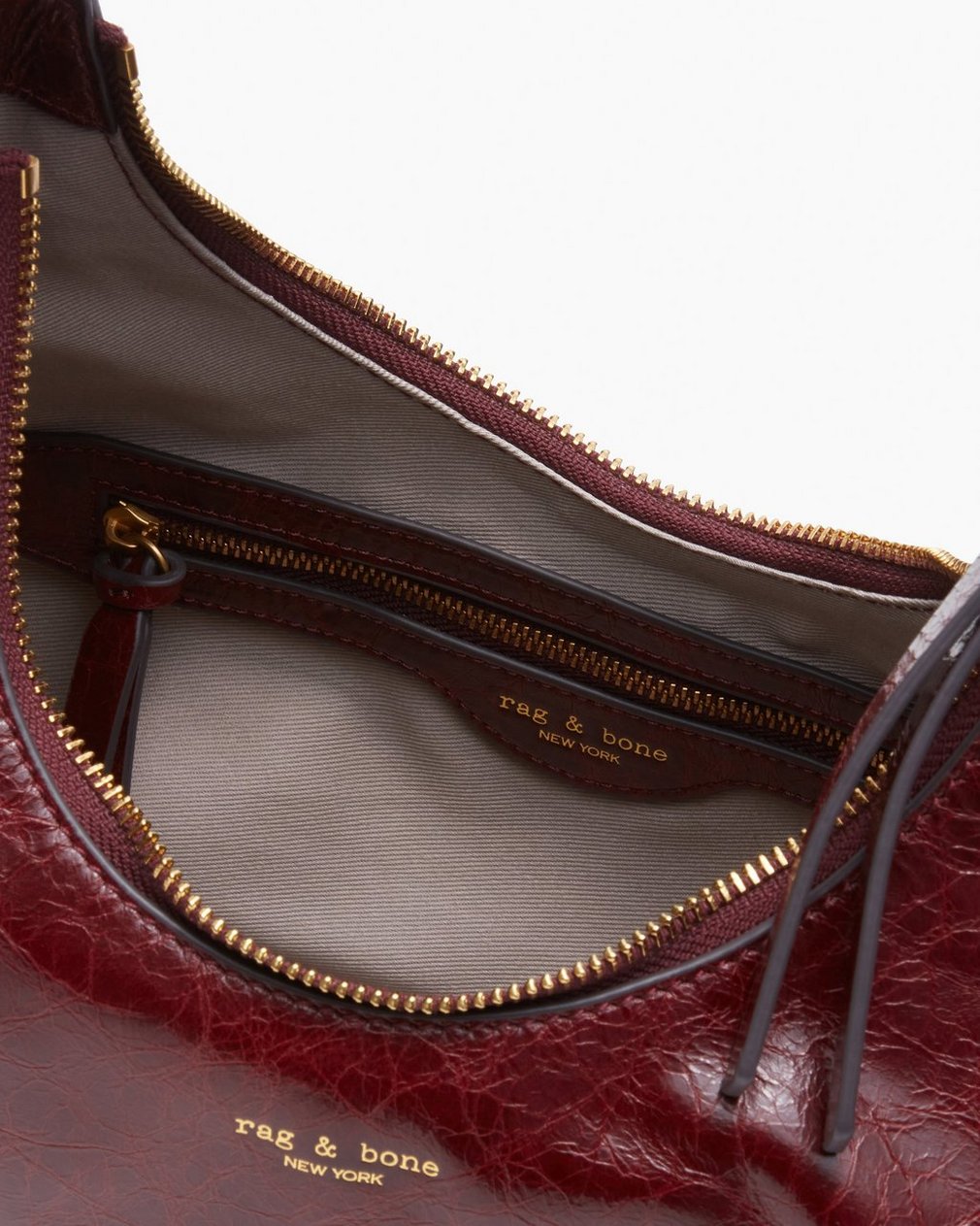 Hudson Leather Hobo - Wine - Image 4