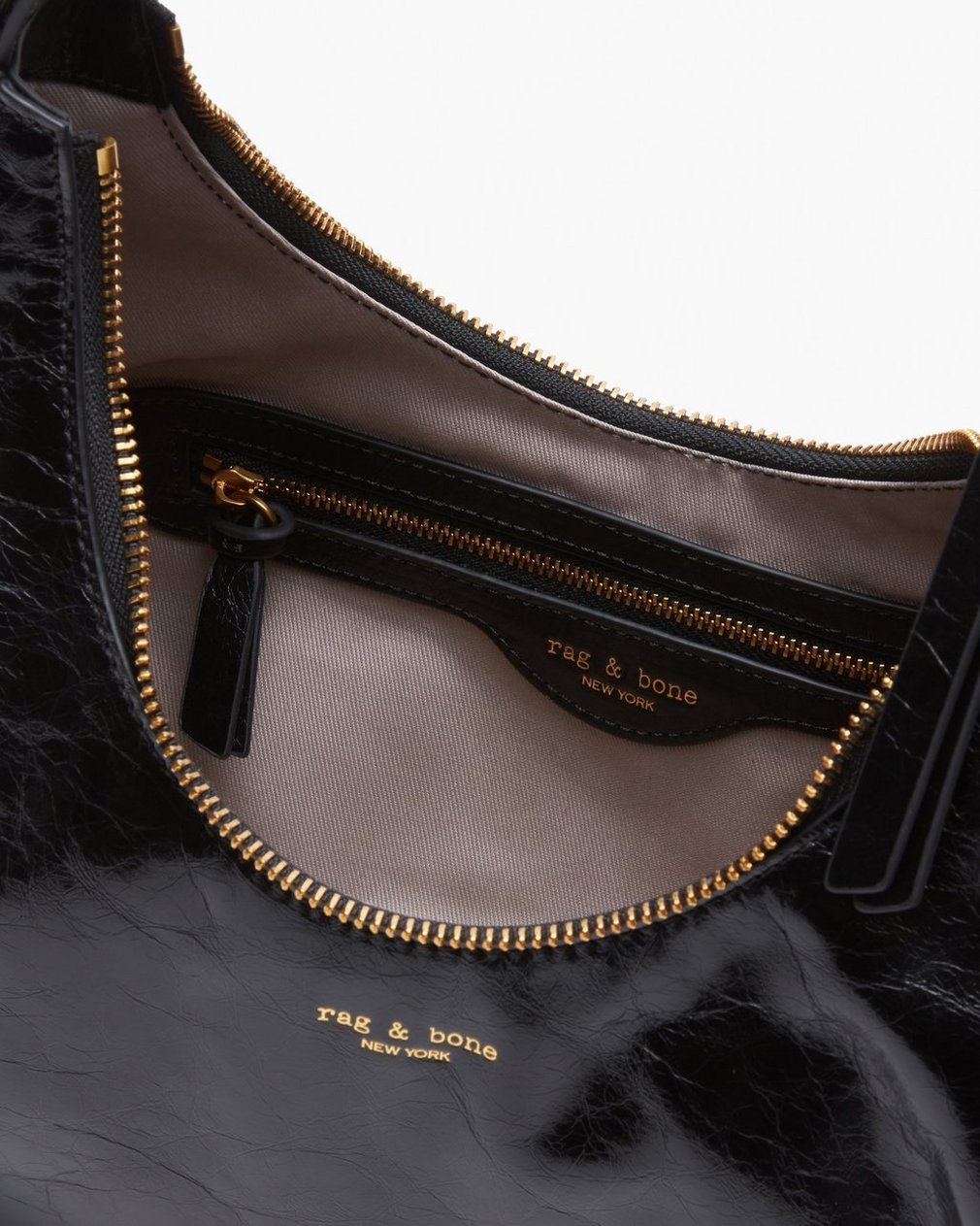 Hudson Leather Hobo - Black - Image 5
