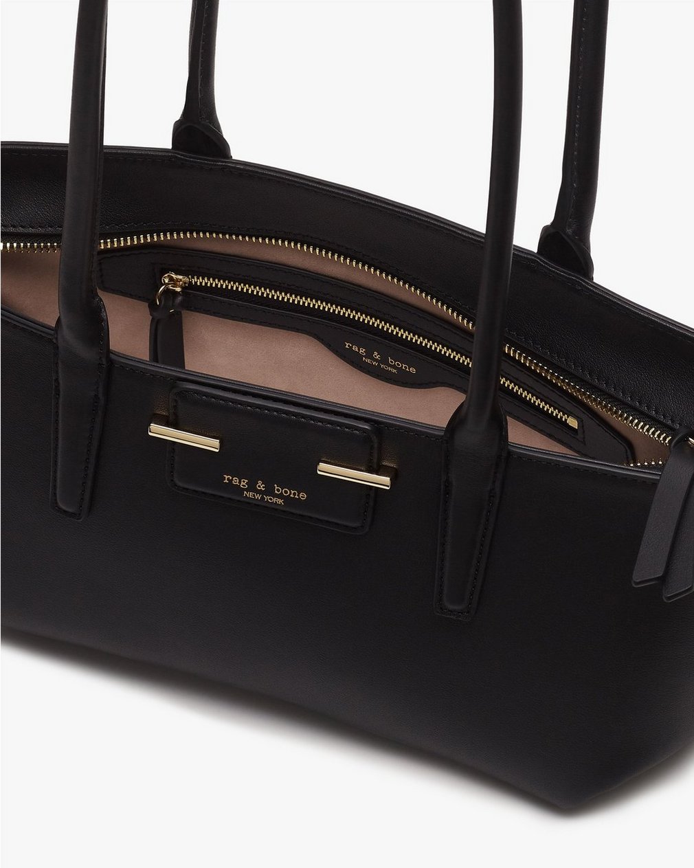 Realm Leather Satchel - Black - Image 4