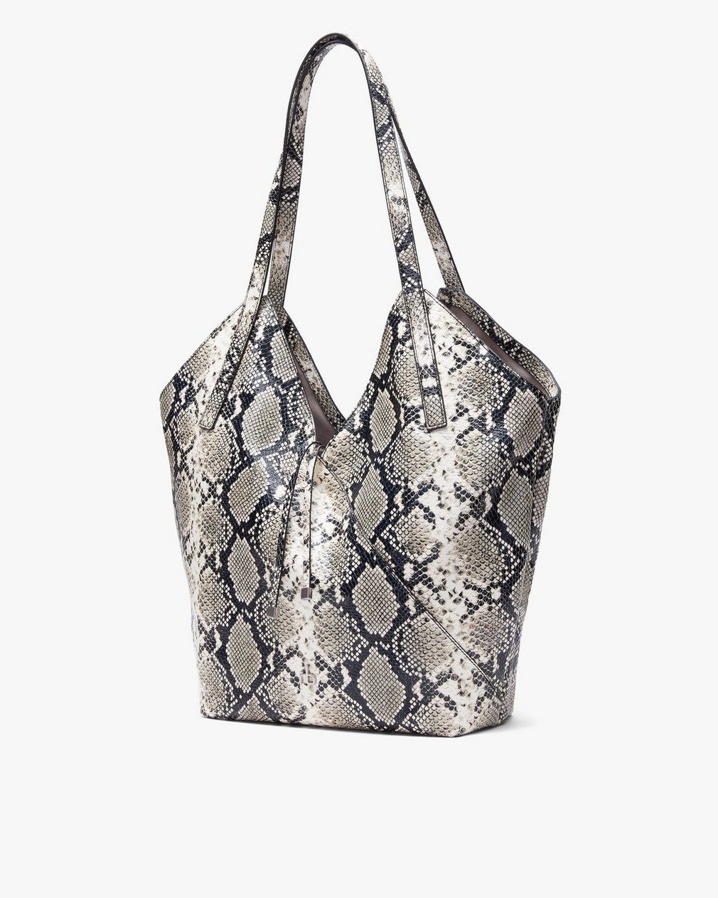 Alix Snakeskin Leather Tote - Natural - Image 3