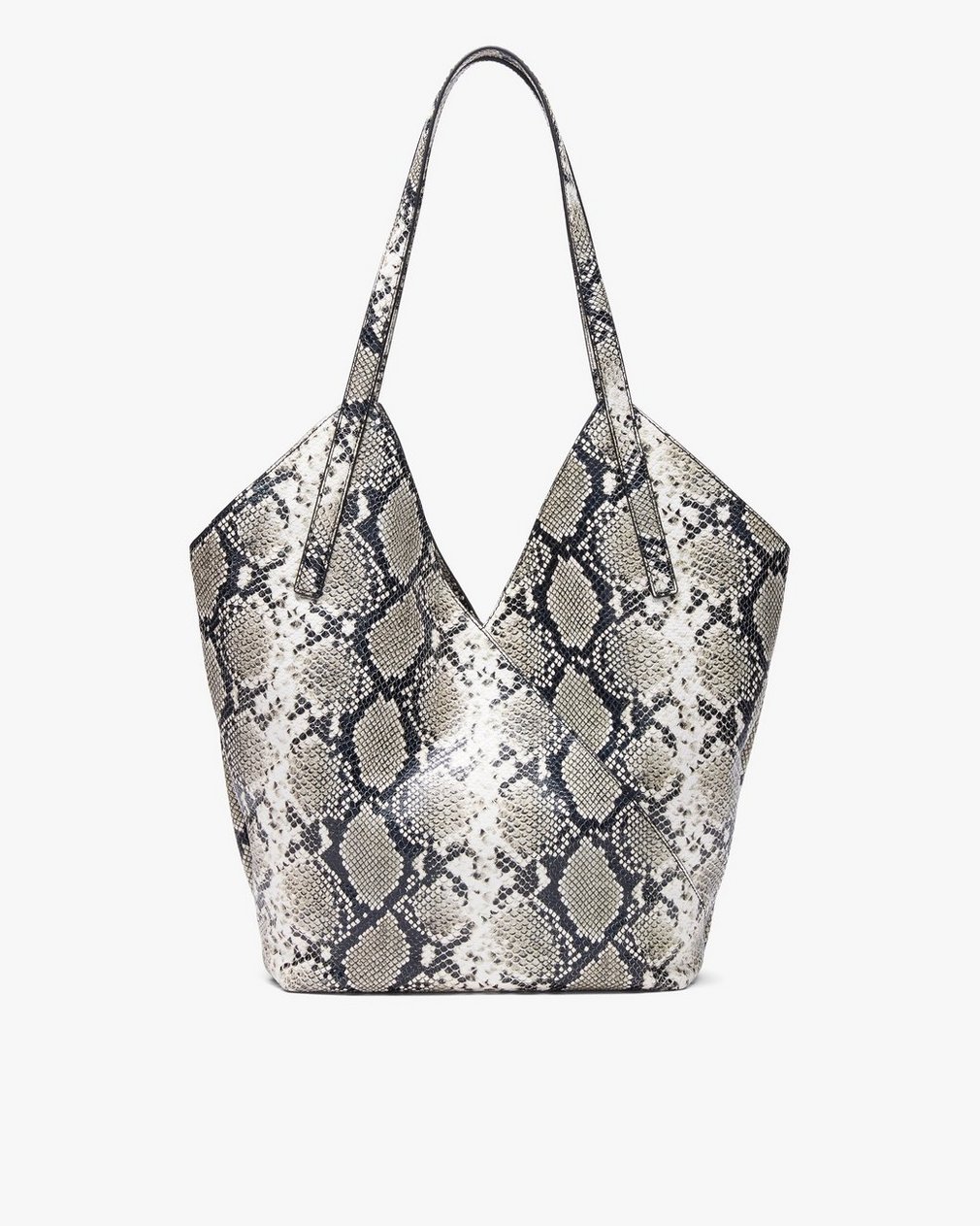 Alix Snakeskin Leather Tote - Natural - Image 4