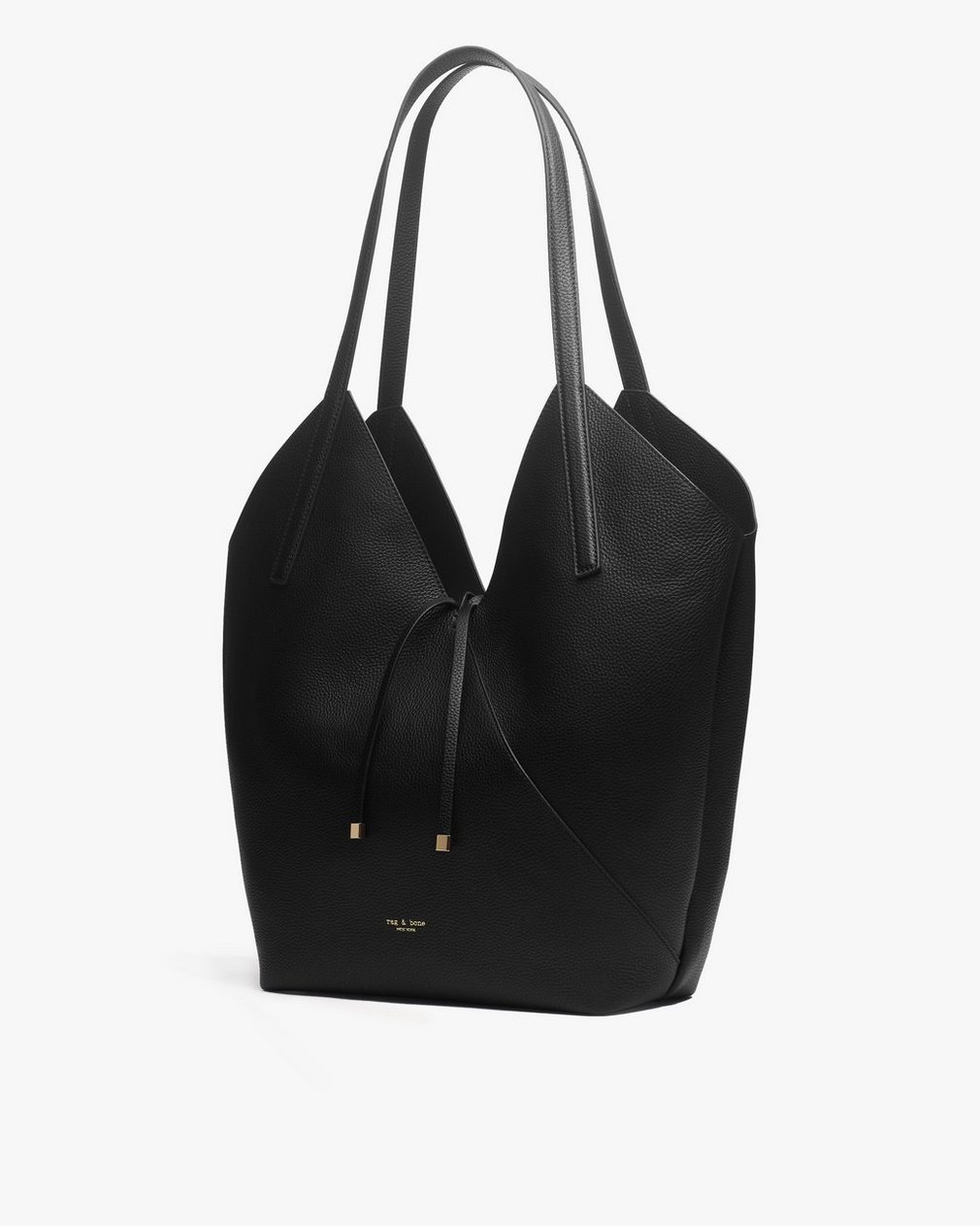 Alix Leather Tote - Black - Image 3