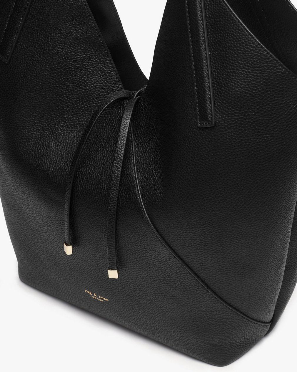Alix Leather Tote - Black - Image 6