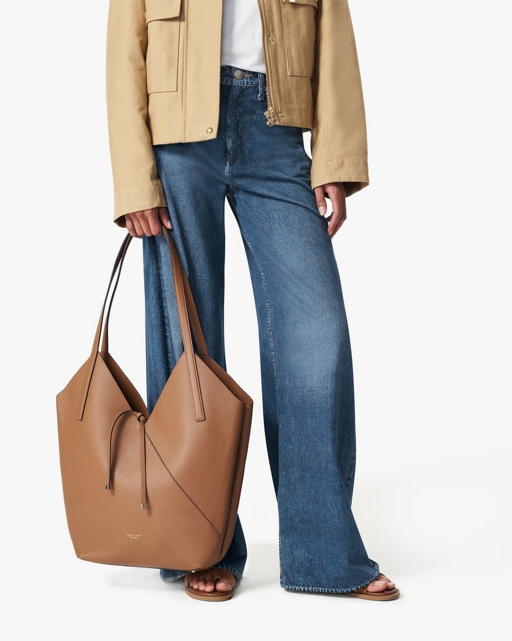 Alix Leather Tote - Cognac - Image 2