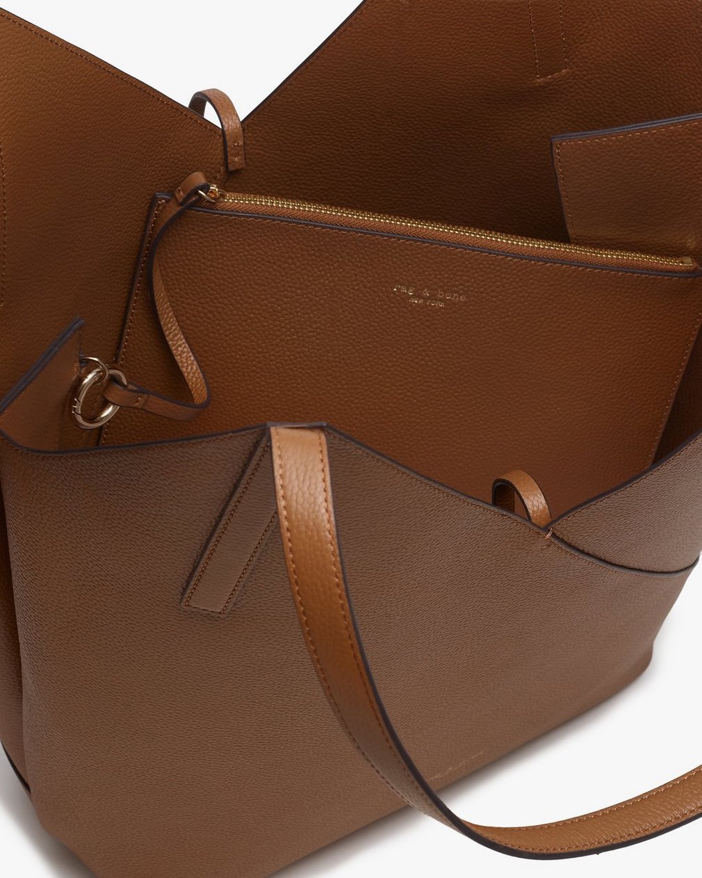 Alix Leather Tote - Cognac - Image 5
