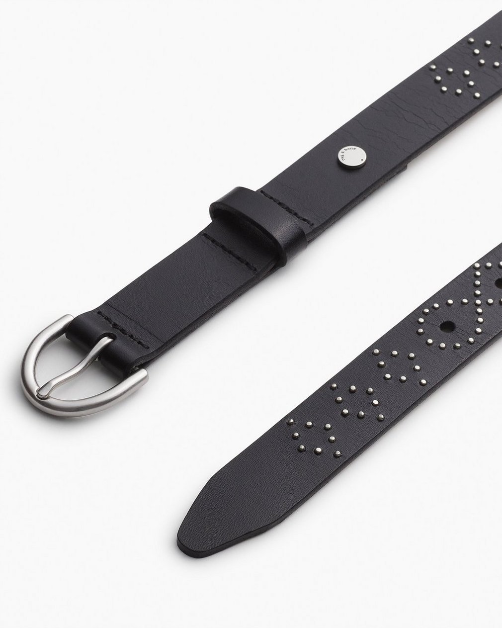 Maisie Studded Leather Belt - Black - Image 3