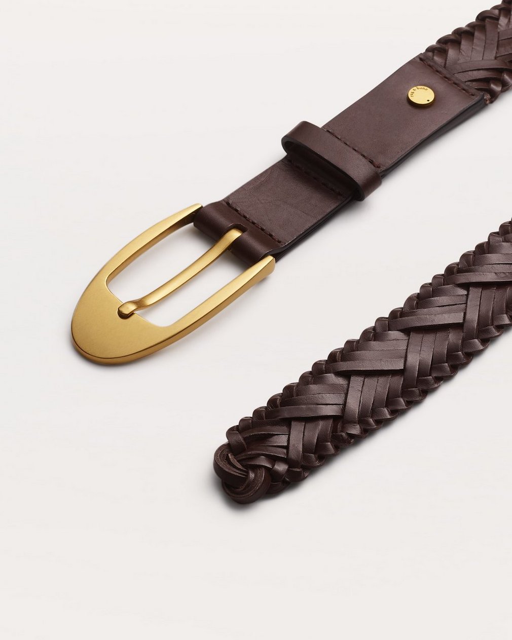 Gemma Woven Leather Belt - Dark Espresso - Image 3