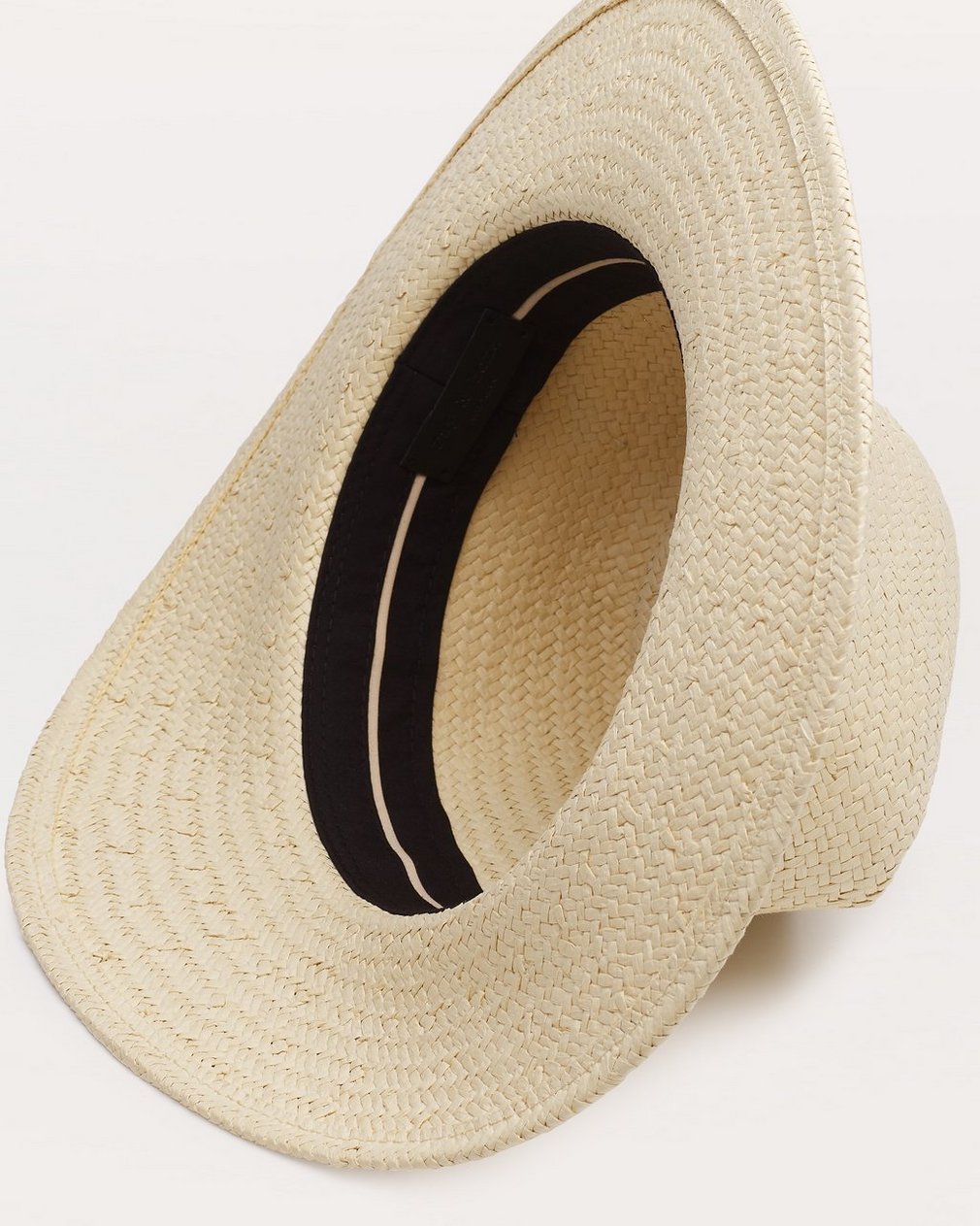 Cabochon-Studded Packable Straw Fedora - Natural - Image 3