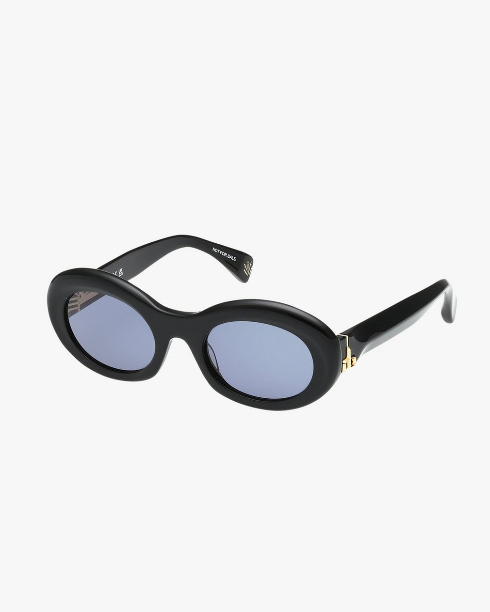 Miley Oval Sunglasses - Black Blue - Image 4