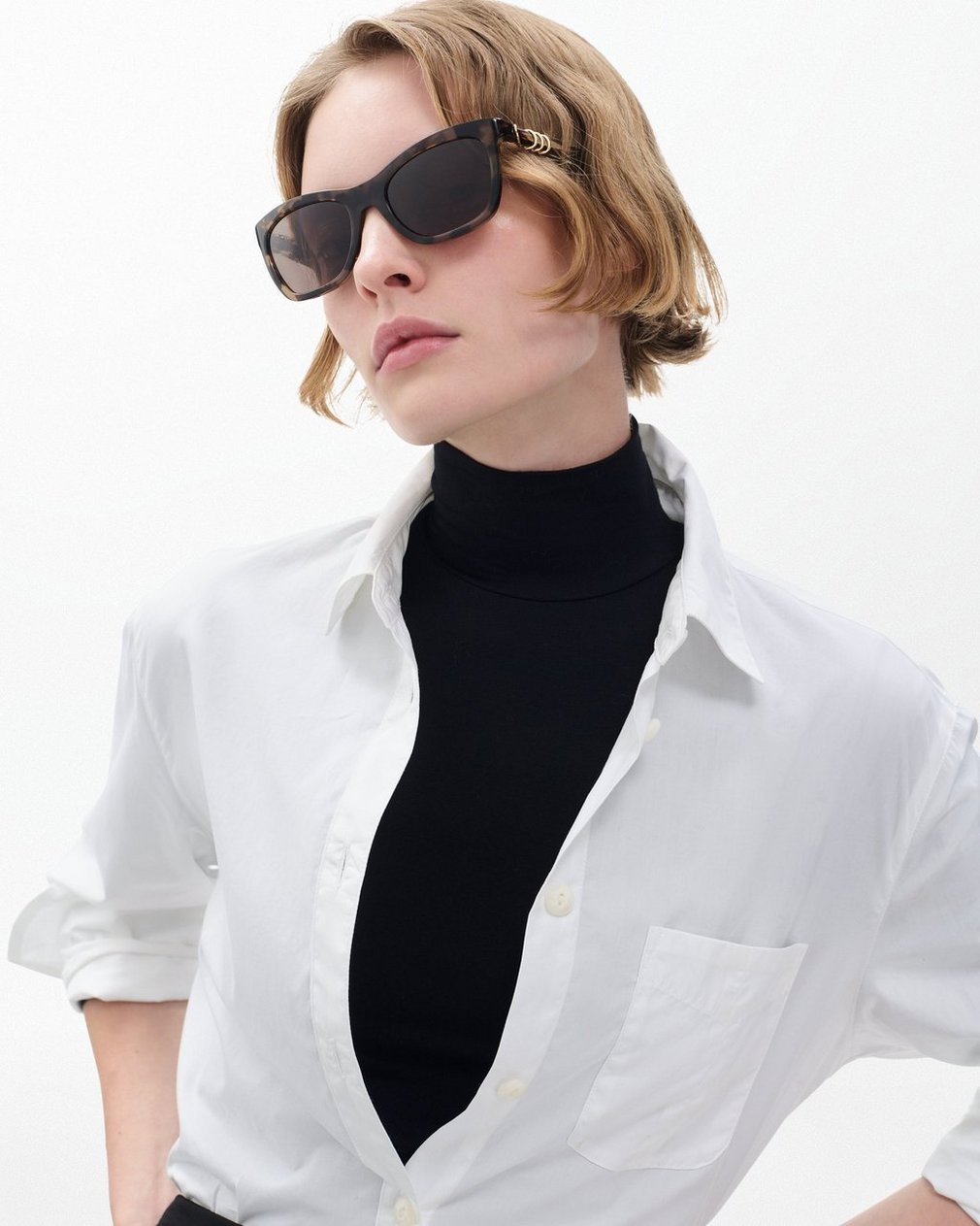 Renee Square Sunglasses - Tan Brown - Image 2