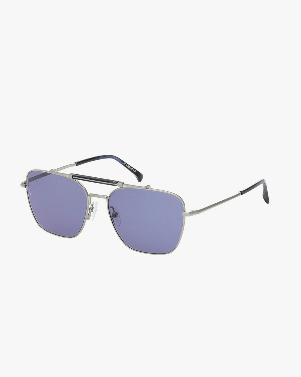 Ryan Square Aviator Sunglasses - Silver Blue - Image 3