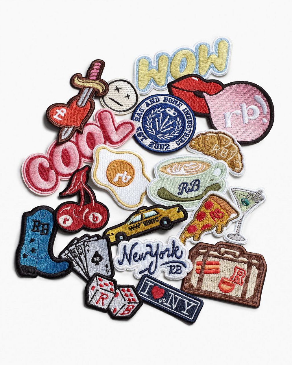rb Embroidered Patch - Rb Dice (Wht) - Image 2