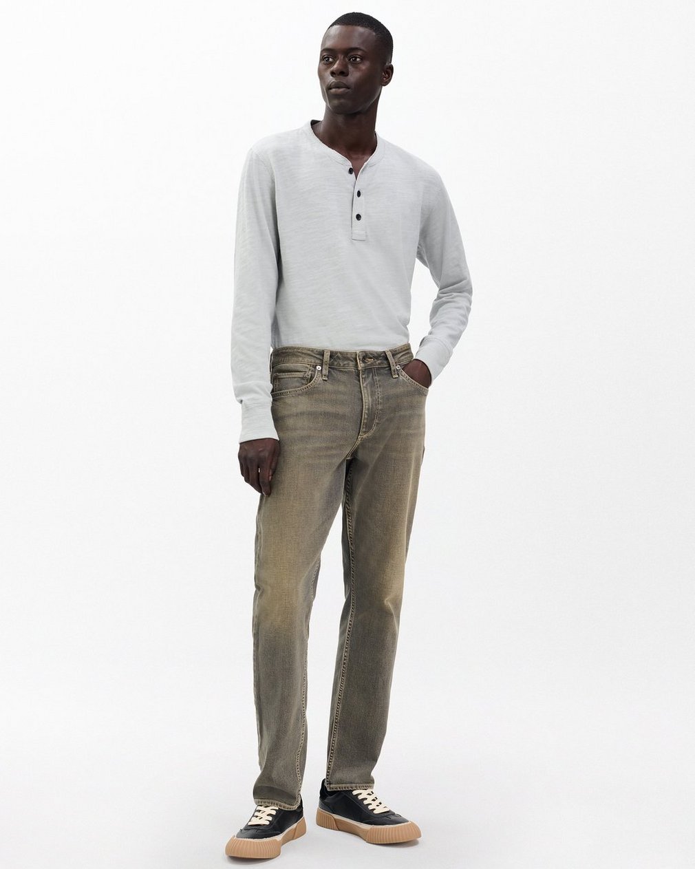 Fit 3 Athletic Jeans - Grey Olive - Image 2