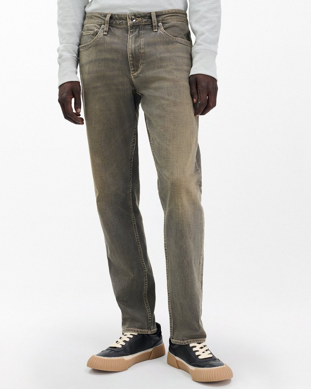 Fit 3 Athletic Jeans - Grey Olive - Image 3