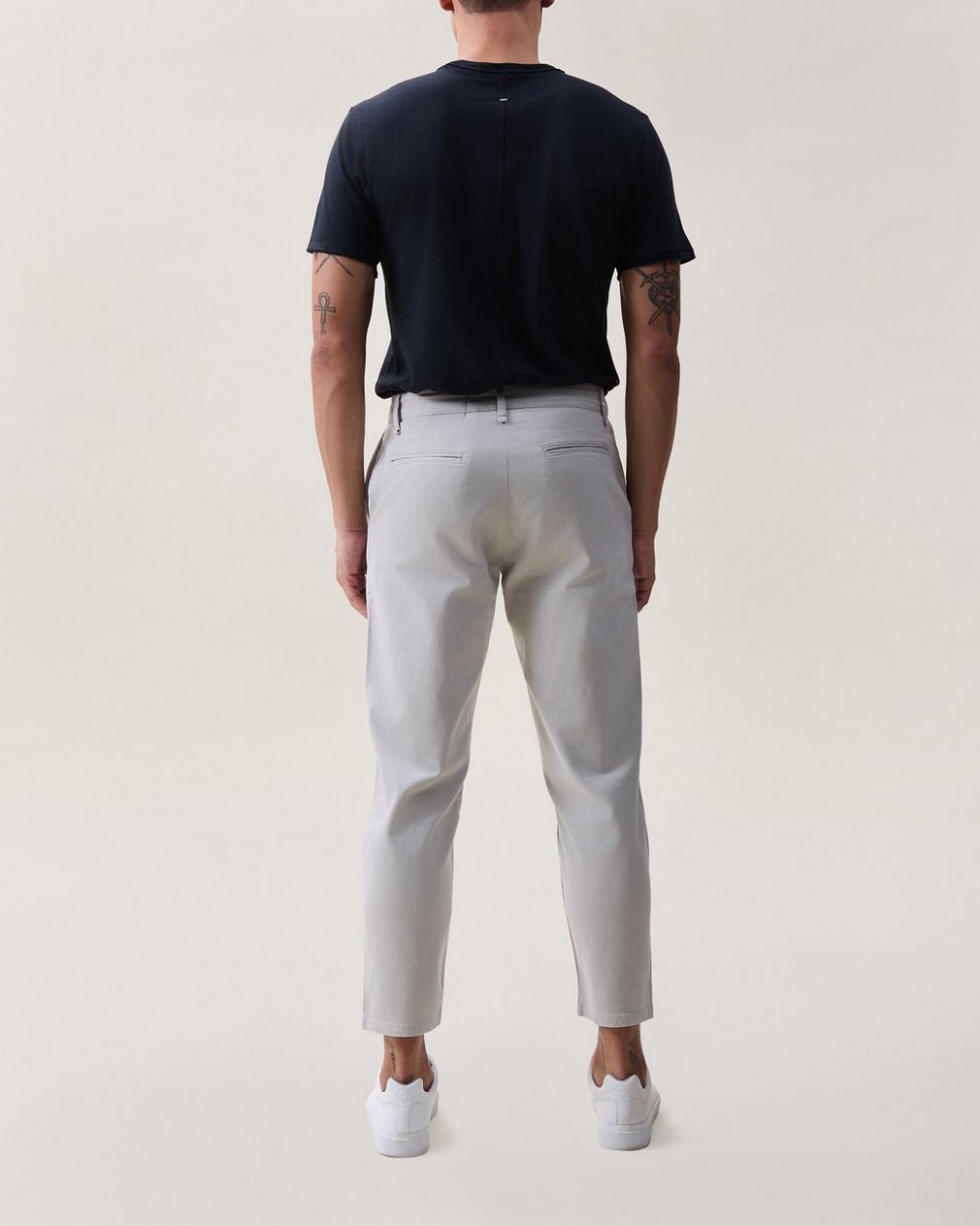 Brady Stretch Cotton Pants - Natural Gray - Image 2