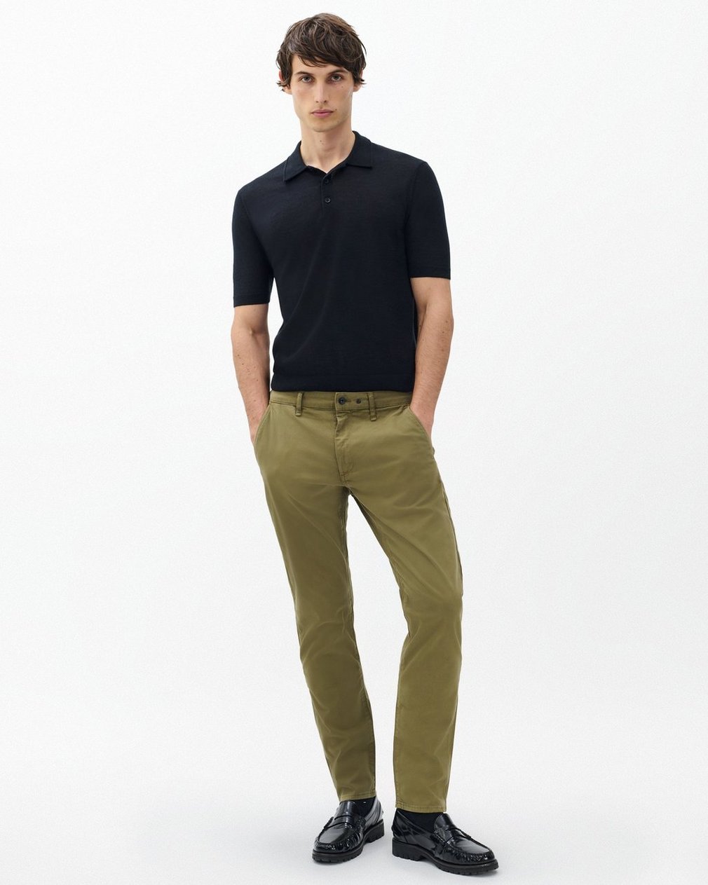 Fit 3 Athletic Chinos - Dark Army - Image 3